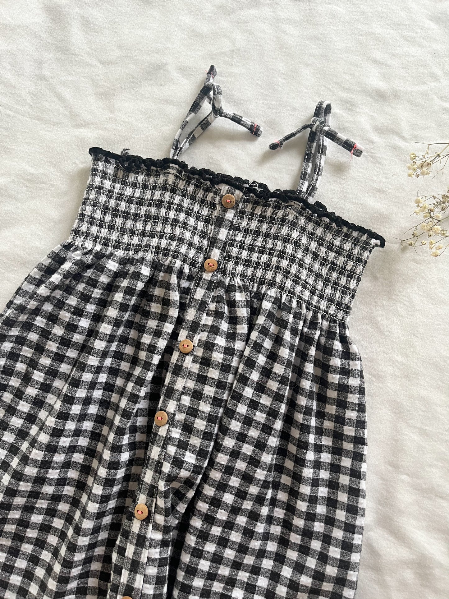 Zara black gingham dress (18/24)