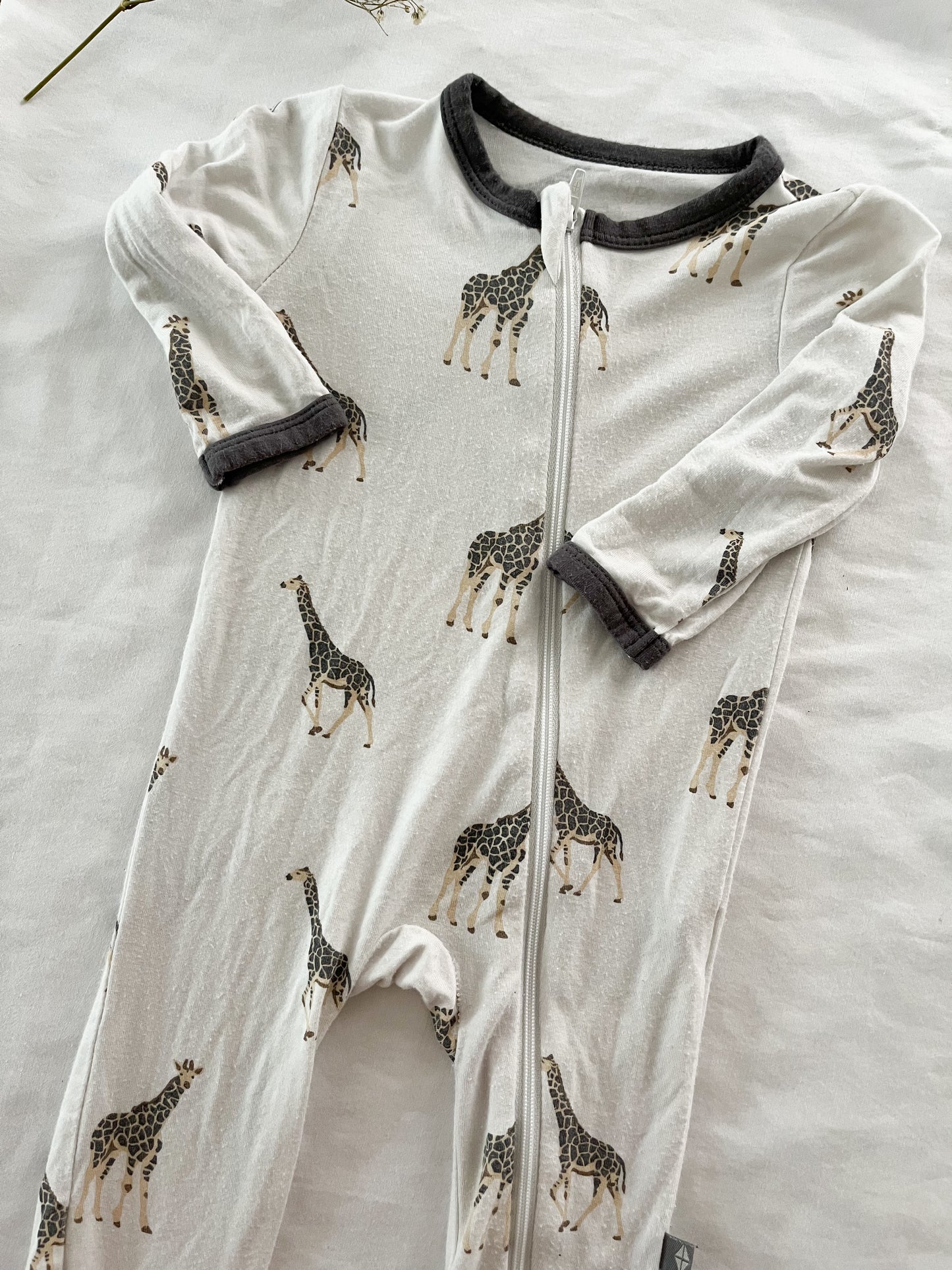 Kyte zippered footie in giraffe (3/6)