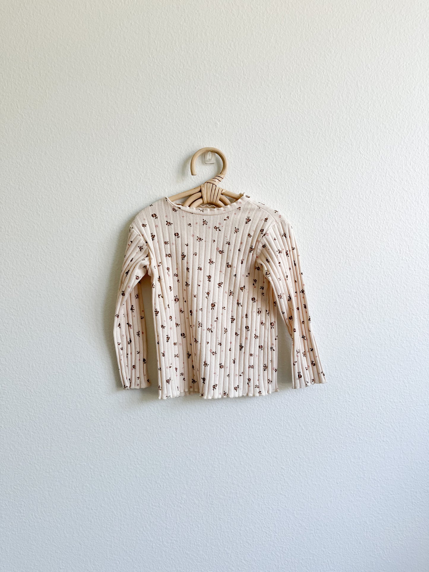 Zara ribbed floral long sleeve