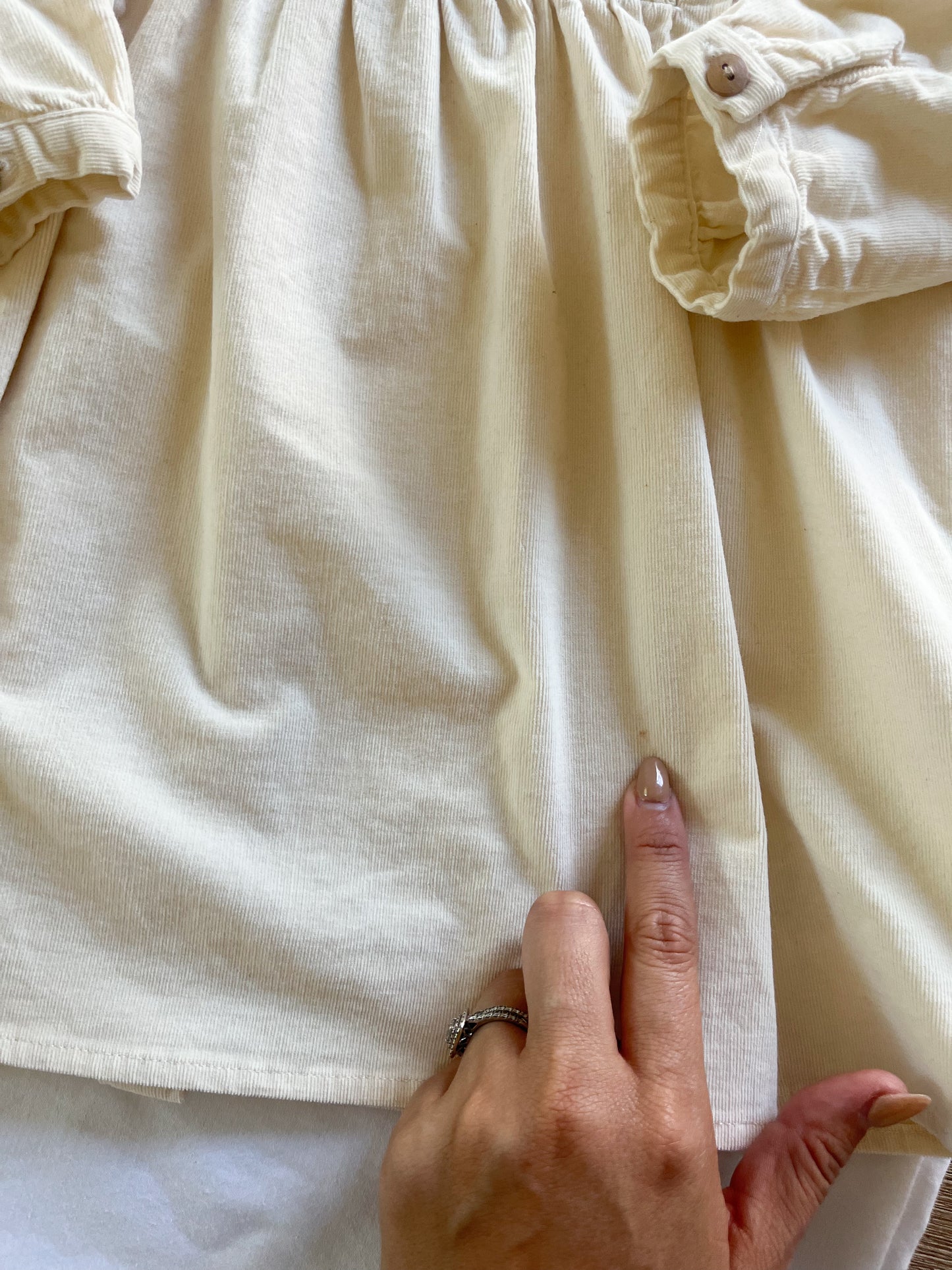 Zara cream corduroy dress (2/3T)