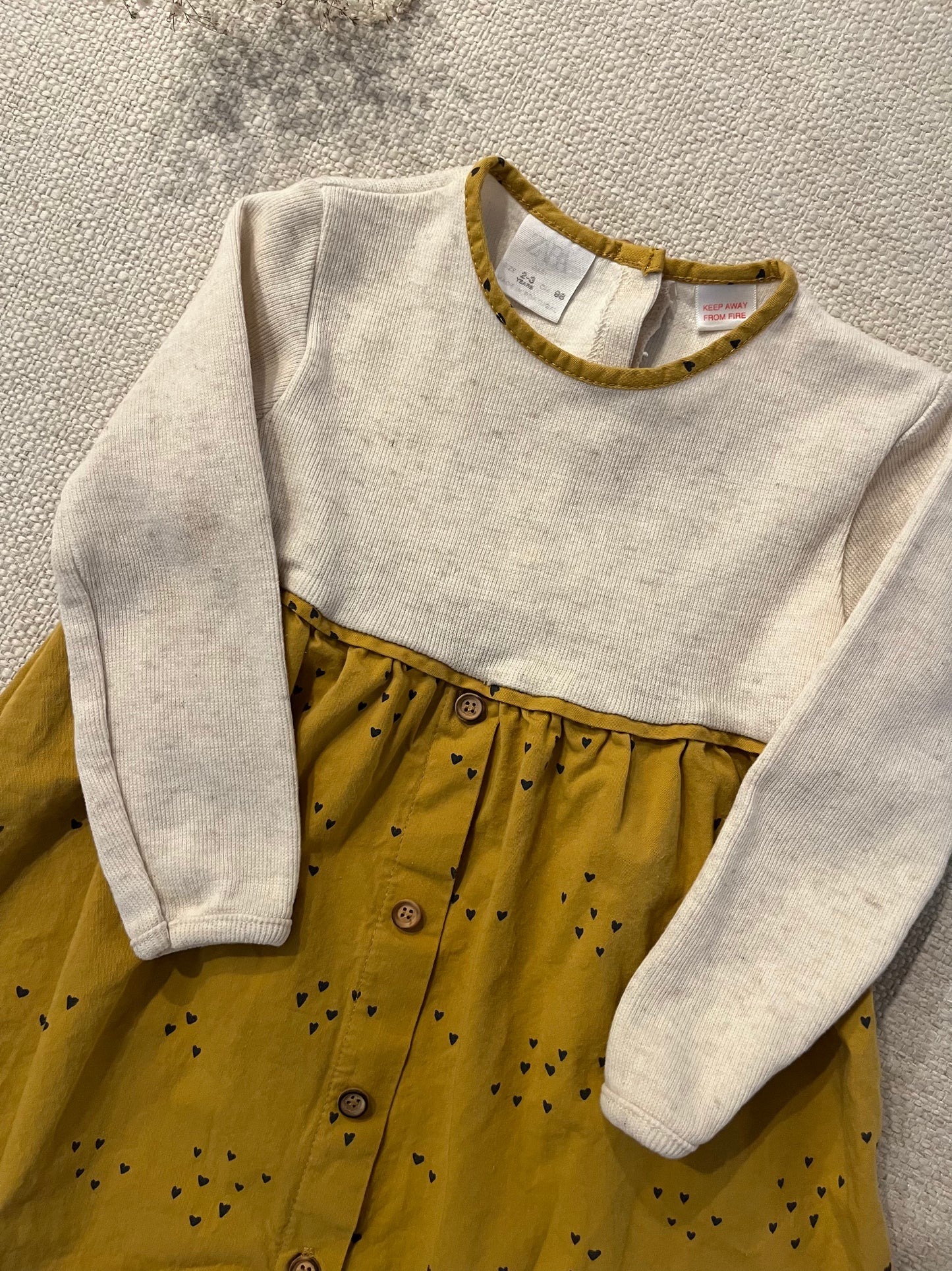 Zara yellow hearts dress (2/3)