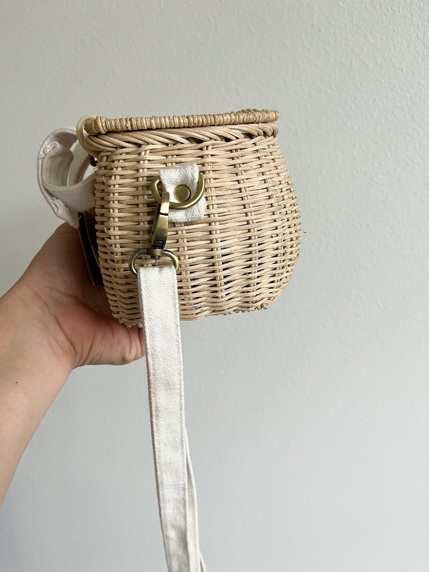 Olli Ella mini chari rattan bag