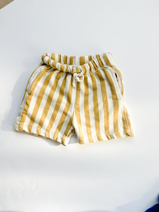Zara yellow striped shorts|| 4T