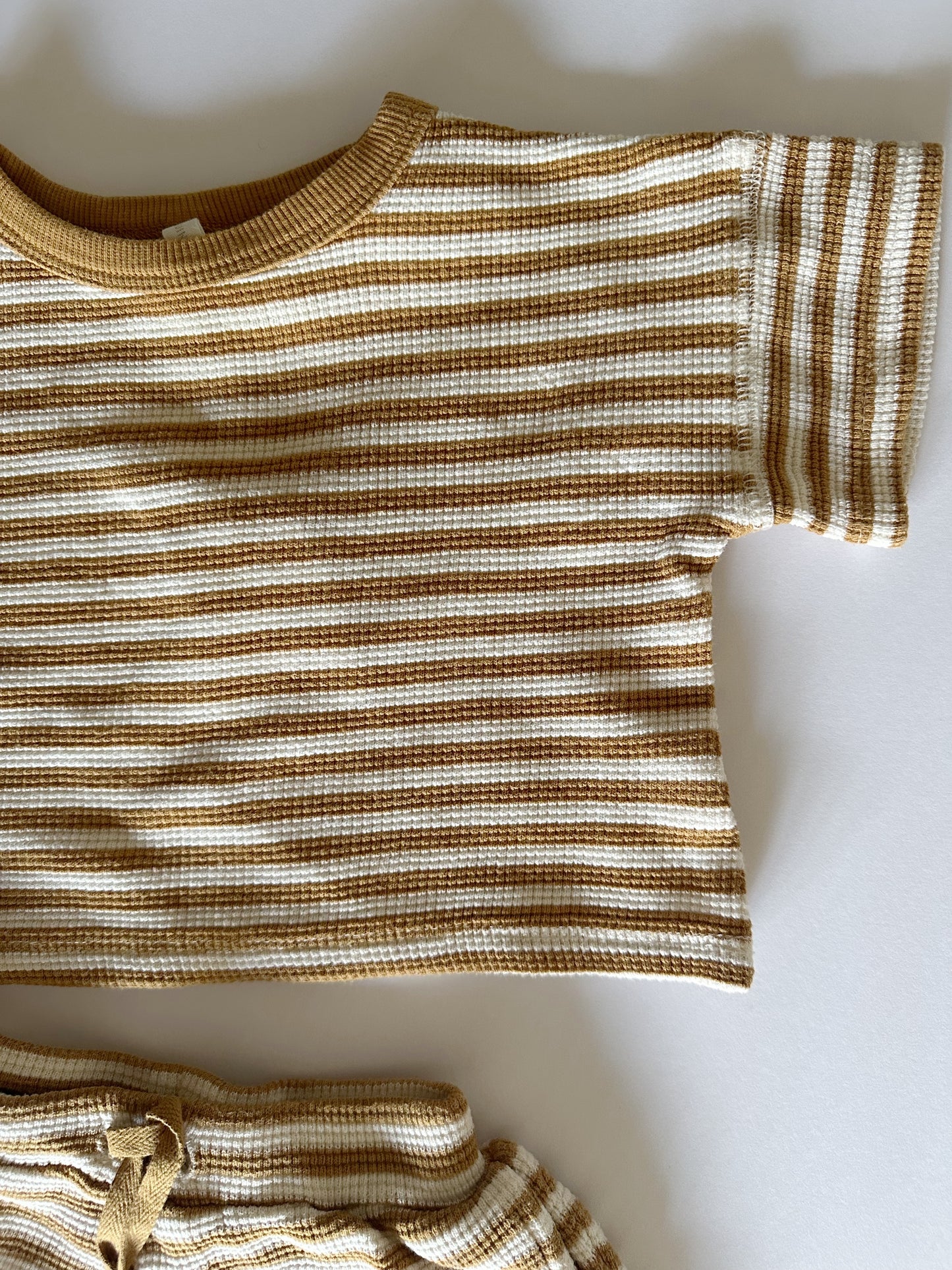 Quincy Mae || mustard stripe set ~