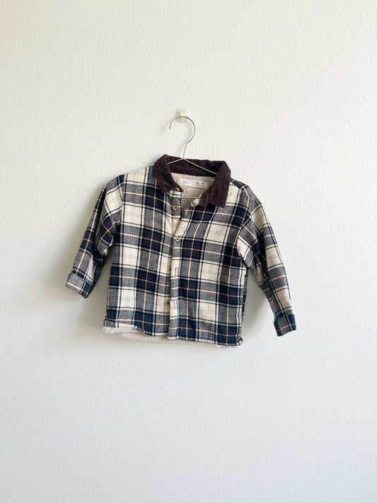 Zara Sherpa plaid jacket (2/3T)