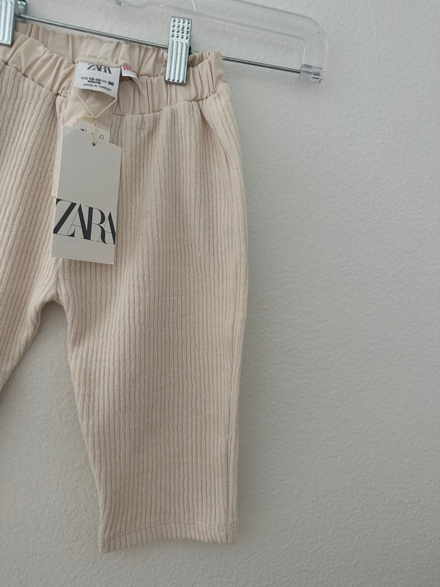 Zara white ribbed pants (12/18)