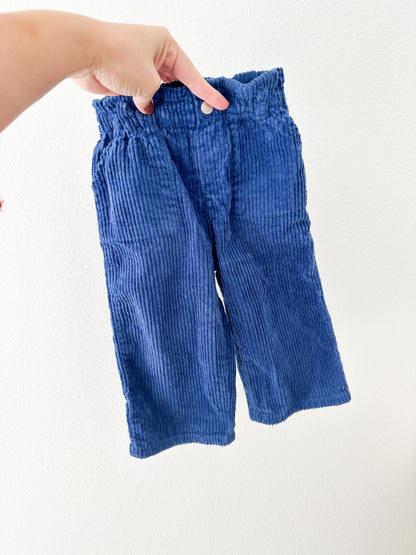 Zara blue corduroy wide leg pants ( 18/24)