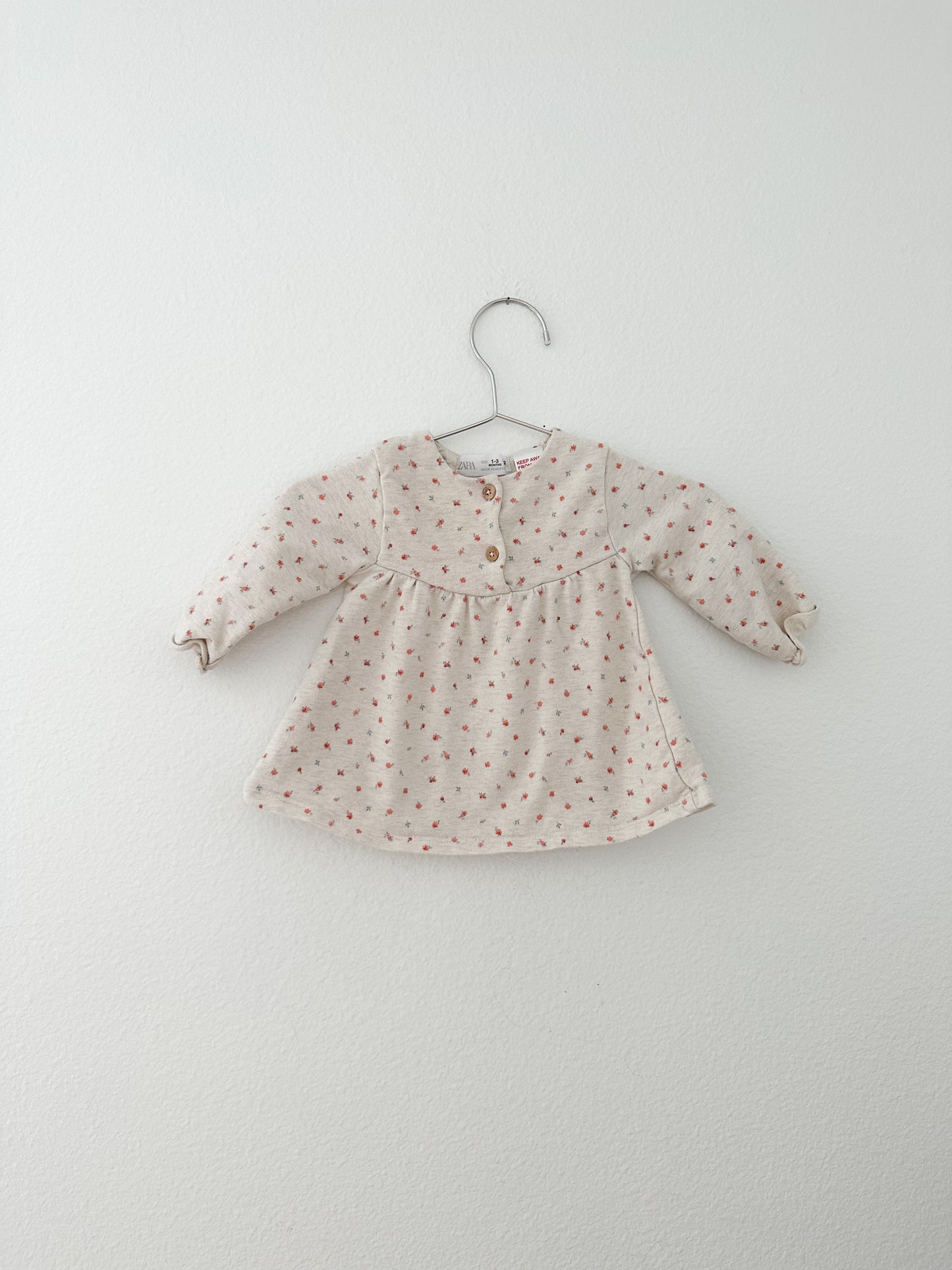 Zara floral long sleeve dress/top (1/3)
