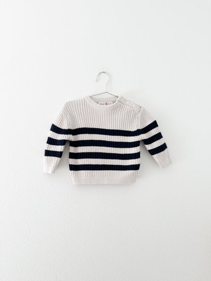 Zara knit navy sweater || 9/12