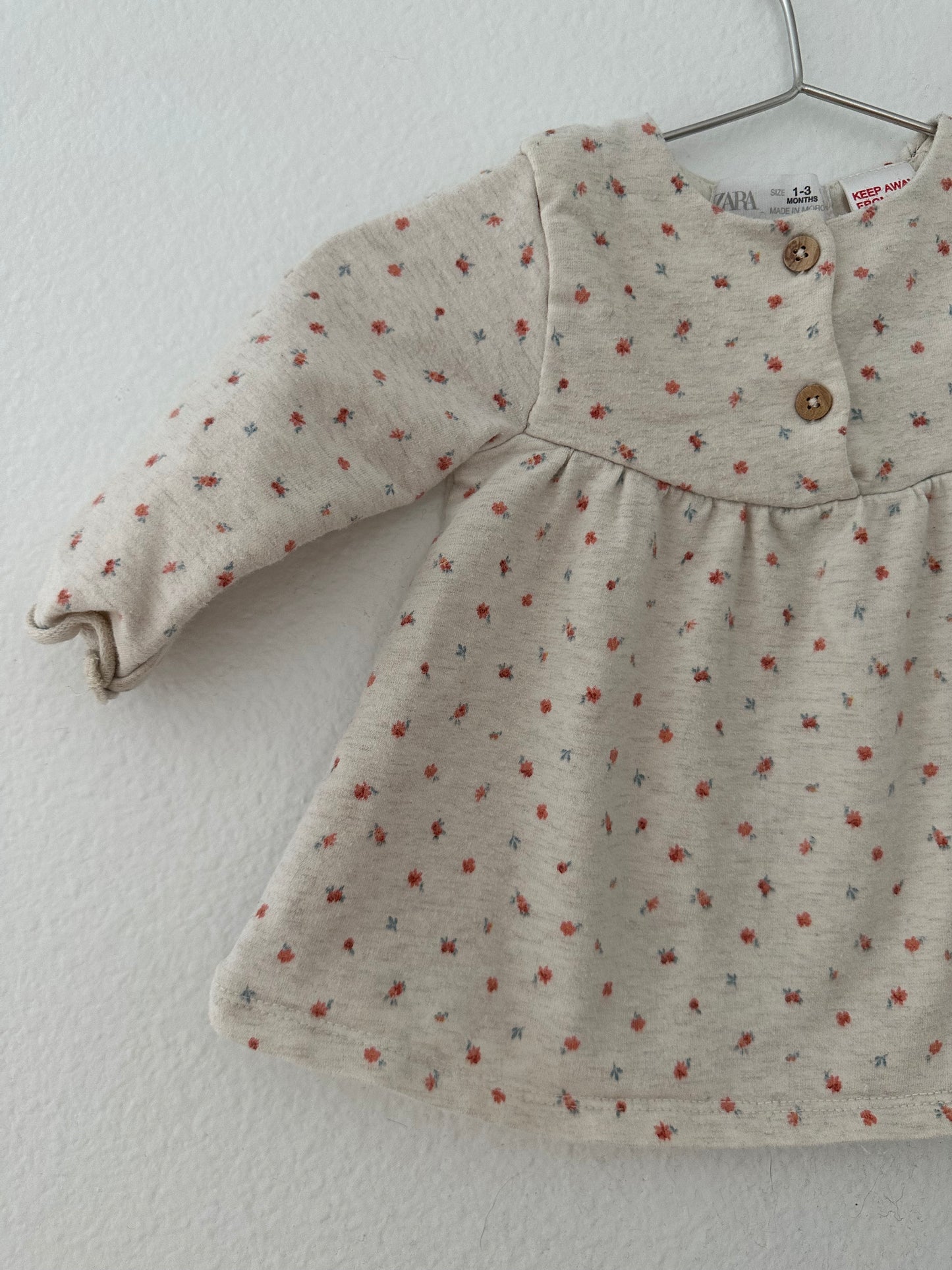 Zara floral long sleeve dress/top (1/3)