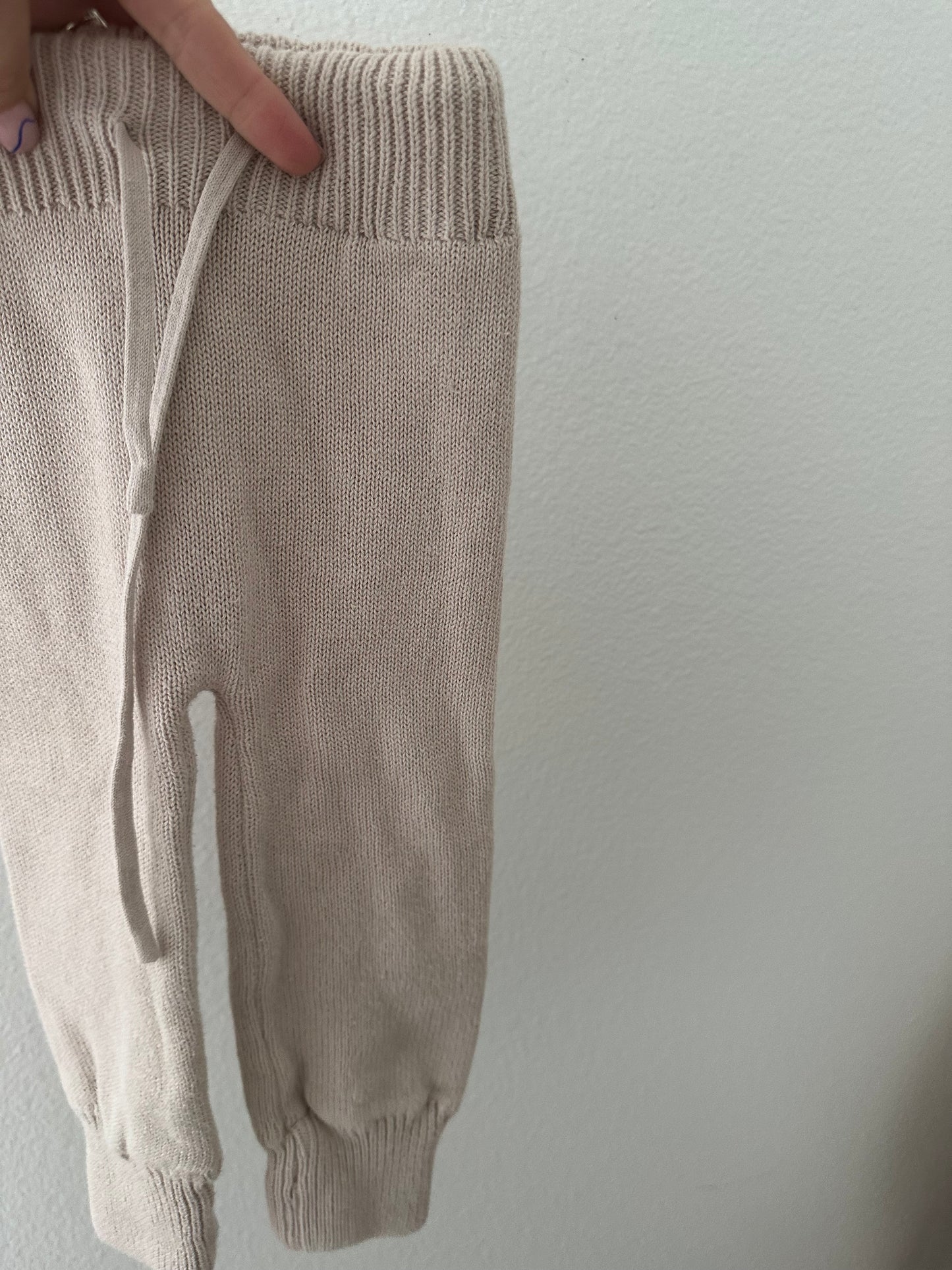 Rivi and Kim knit drawstring joggers - Sand || 18/24