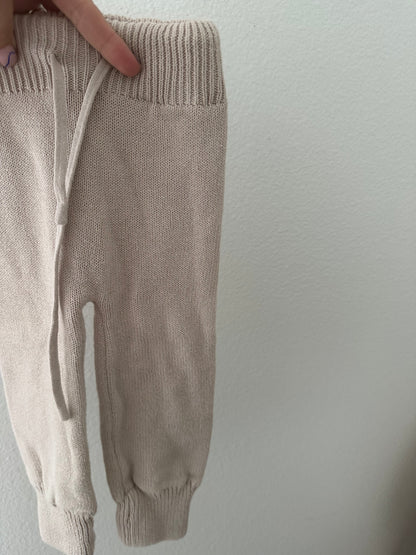 Rivi and Kim knit drawstring joggers - Sand || 18/24