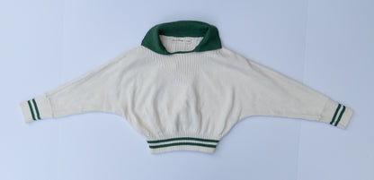 fin & vince || cream/green knit/ 6/12 months