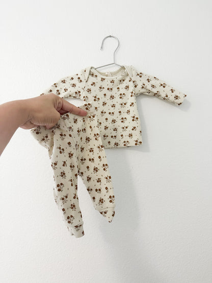 Q by Quincy Mae floral ribbed set || 0/3
