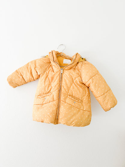 Zara yellow winter coat (4/5)