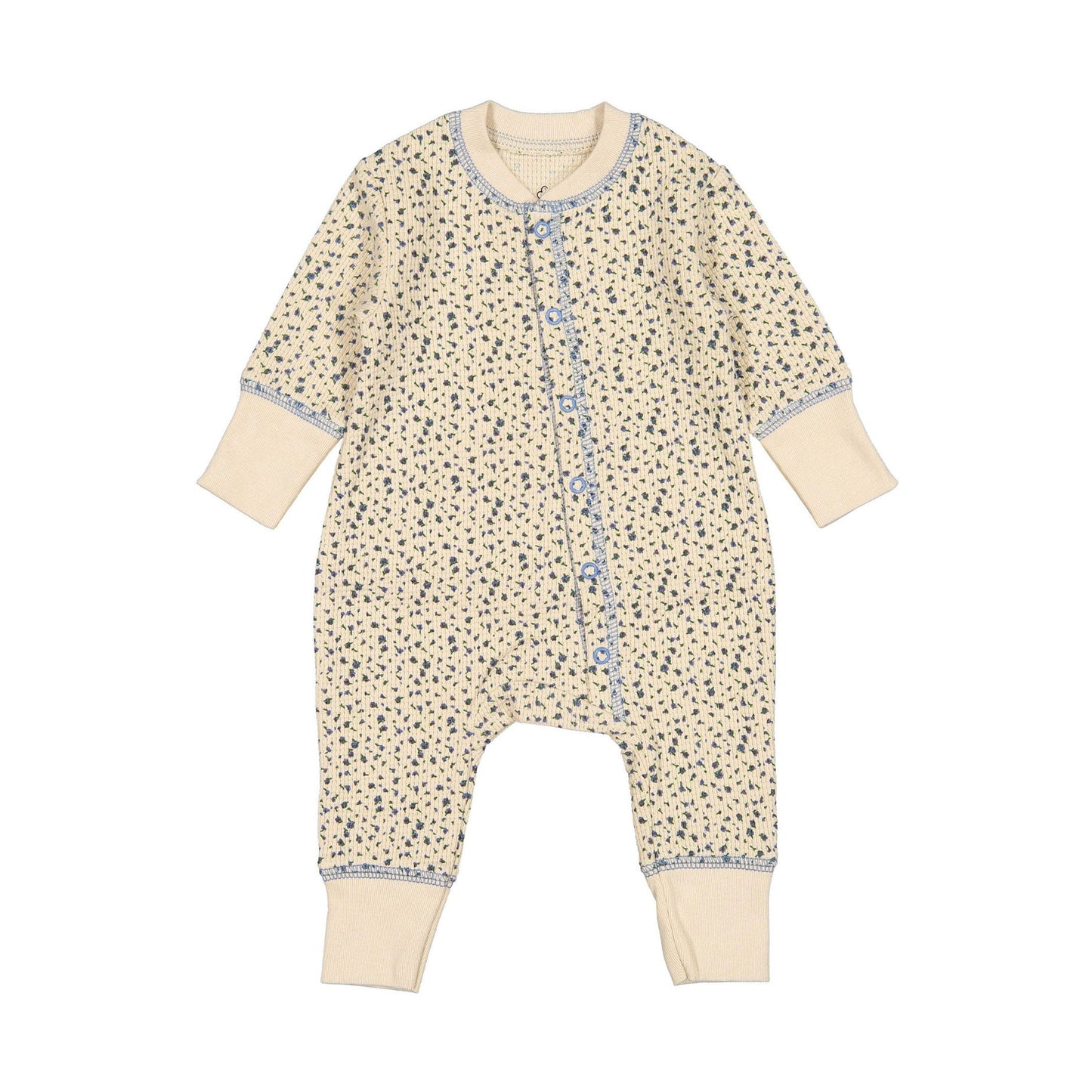 New grain encore printed waffle long john 3/6