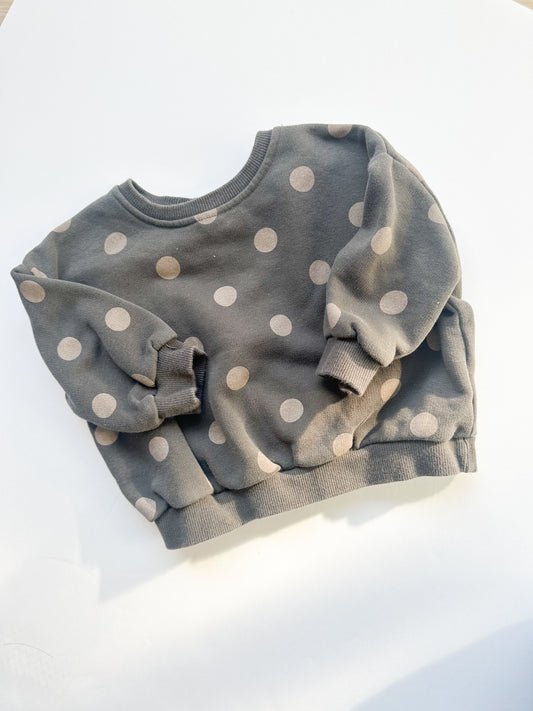Zara polka dot sweatshirt|| 9/12