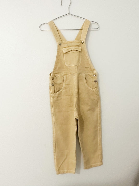 Zara yellow denim overalls || 3/4