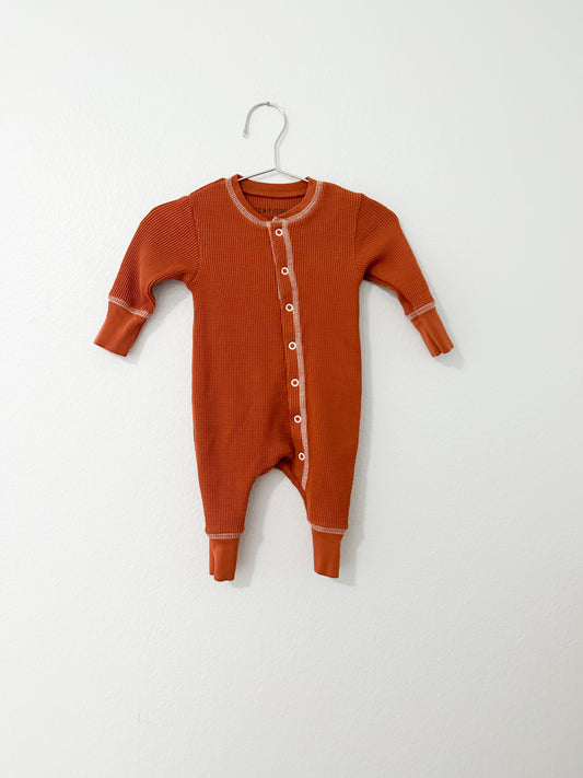 Fin & Vince waffle long John in terracotta || 3/6