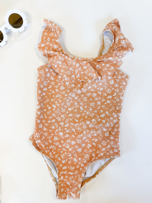 Zara floral bathing suit || 3/4Y