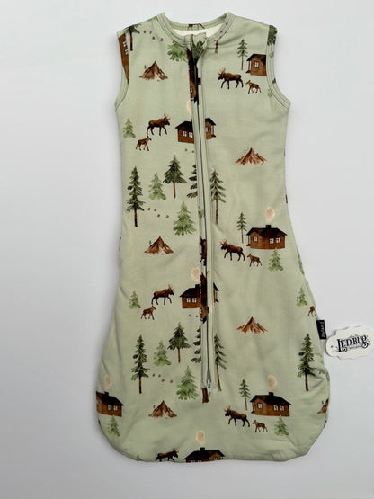 Belan. J || blue moose sleep sack || 0-3 months