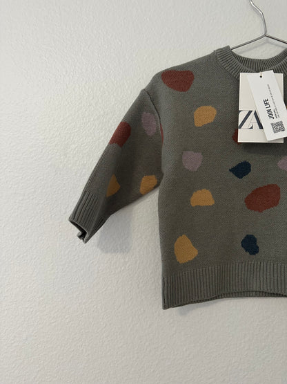 Zara knit printed sweatshirt 6/9