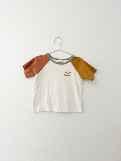 Quincy Mae color block tee|| 4/5