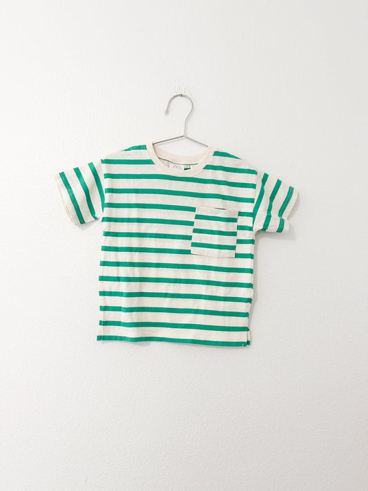 Zara striped pocket tee || 2/3