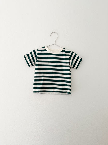 Zara green striped tee (12/18)