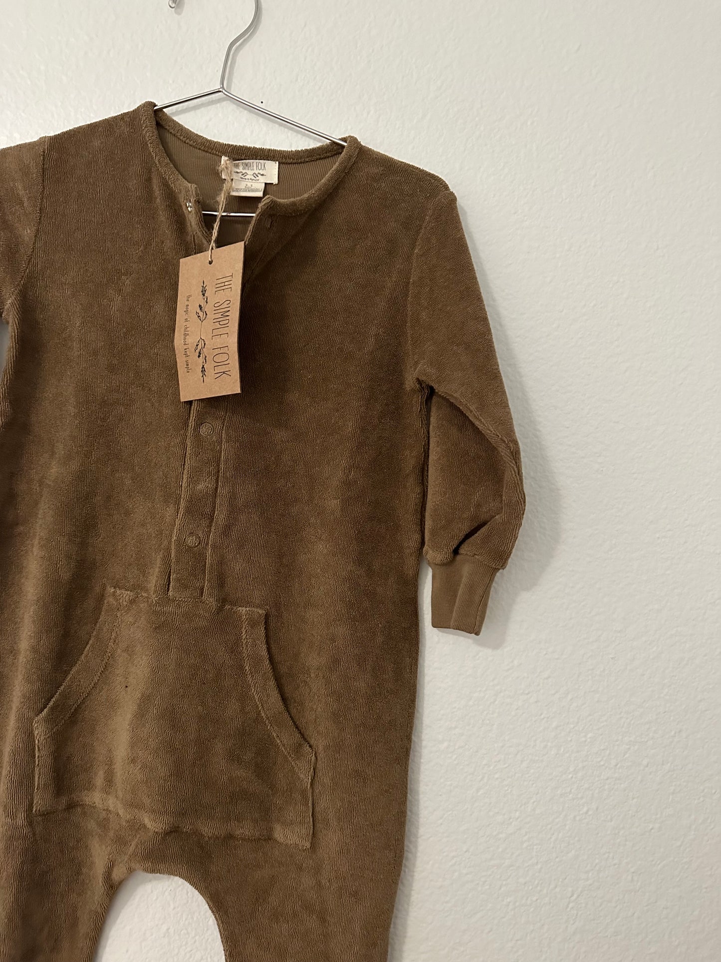The simple folk terry long John in walnut || 2/3T