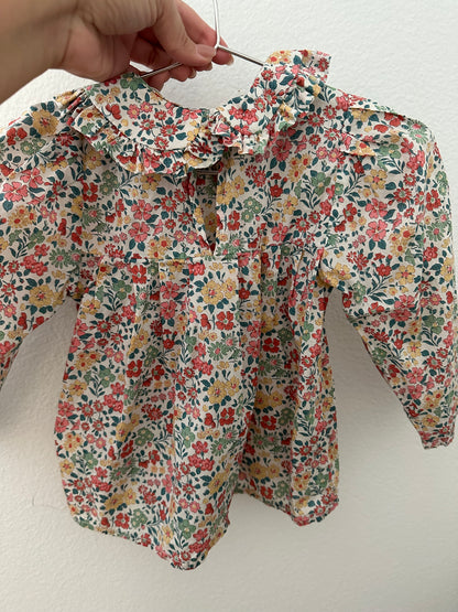 Soor ploom Astrid pima cotton floral blouse (3T)