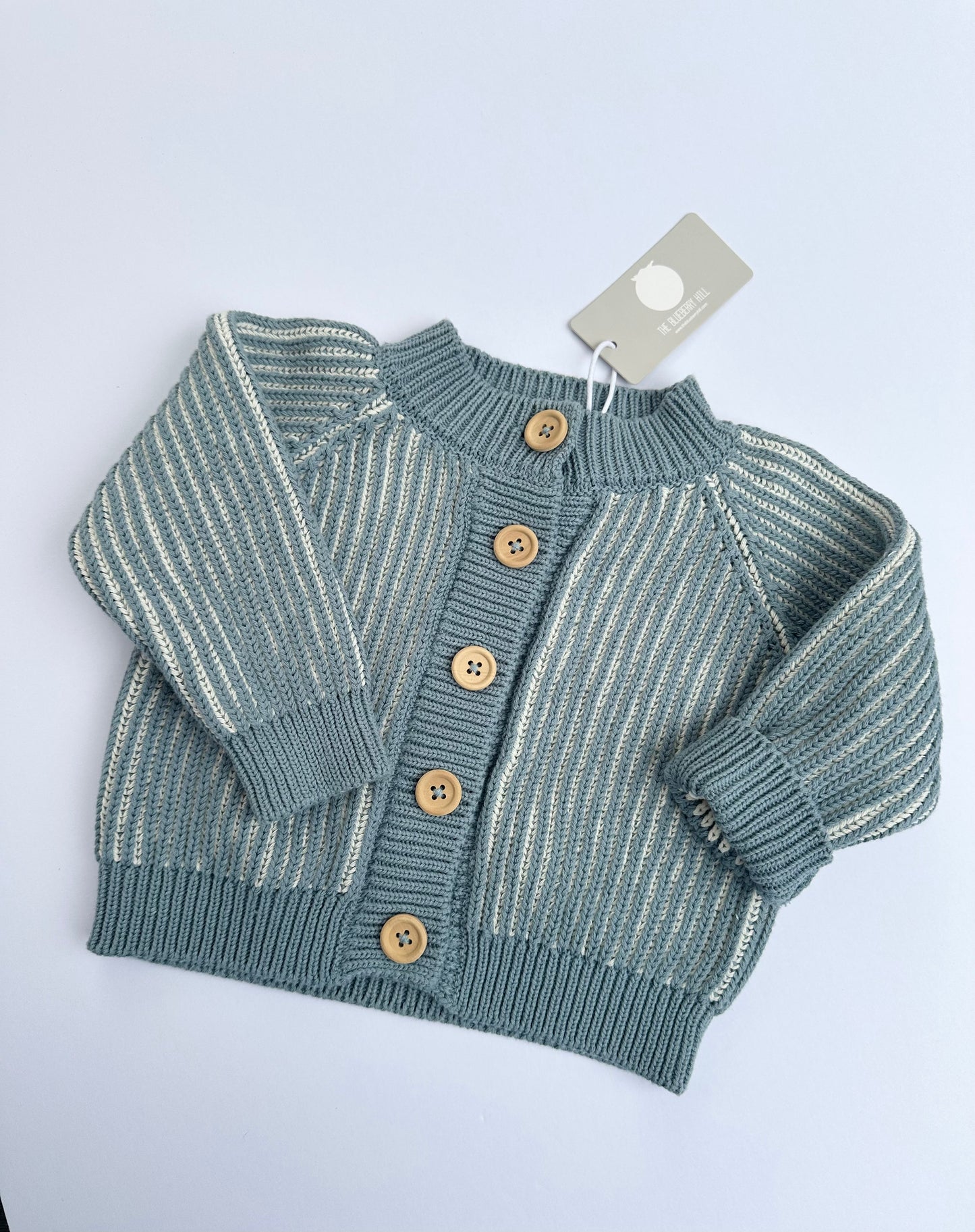 The blueberry hill blue knit cardigan NWT 6/12