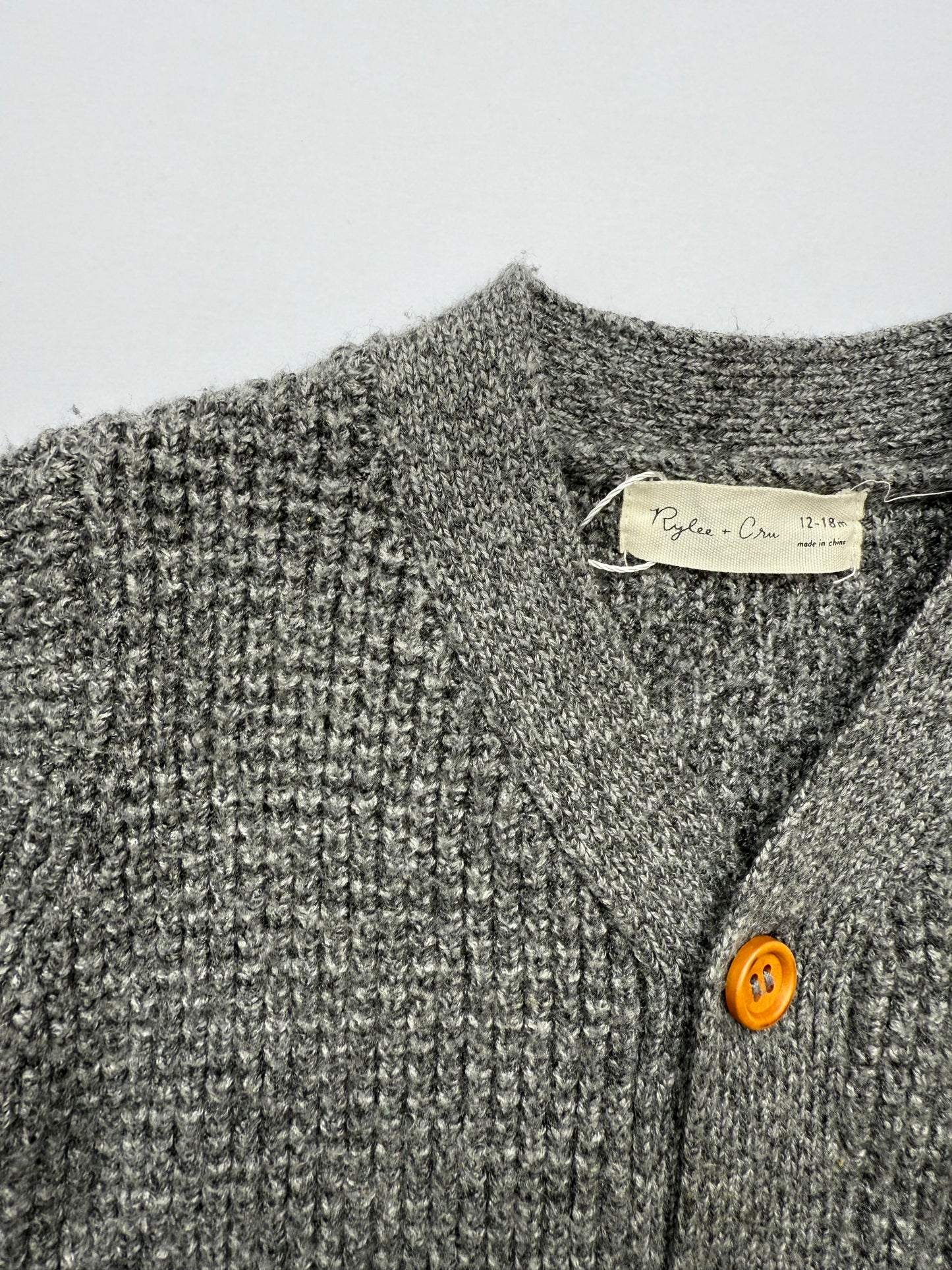 Rylee + Cru || grey knit cardigan || 12/18 months