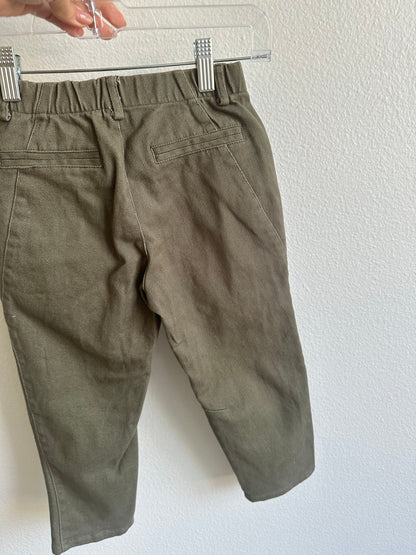 Rylee + Cru olive bottoms (4/5Y)