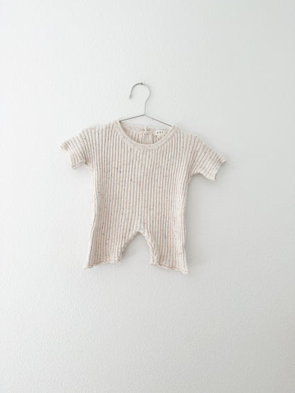 Oat ribbed knit tee playsuit (0/6)