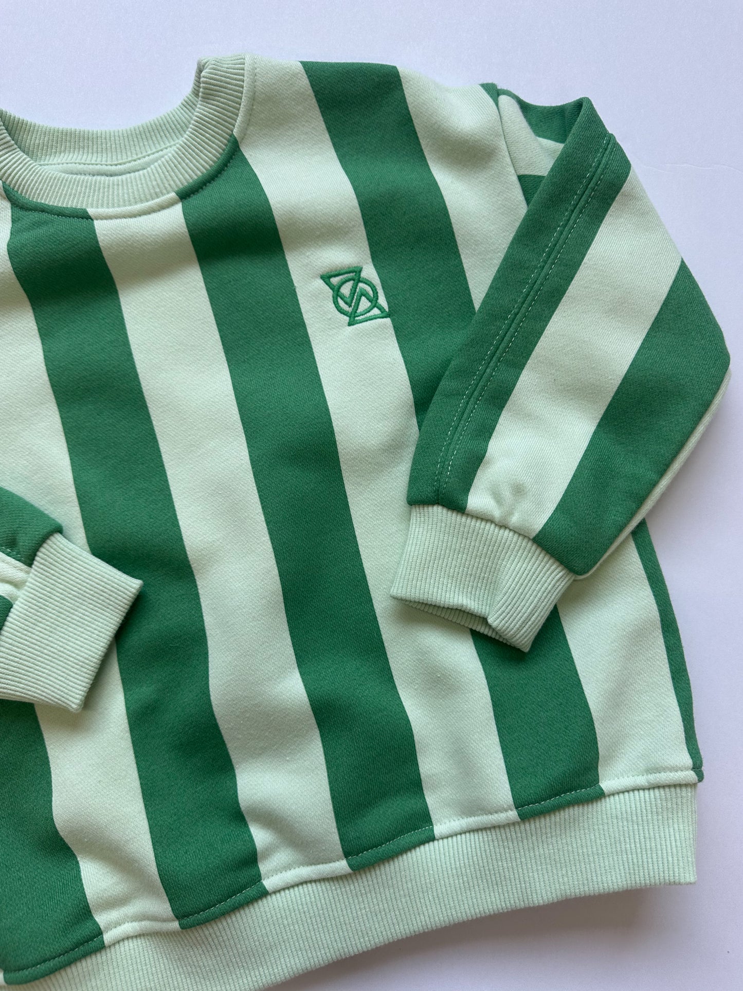 Zara green stripe crewneck|| 4T