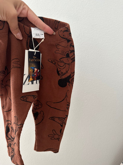 Zara fantasia Mickey waffle leggings (9/12)