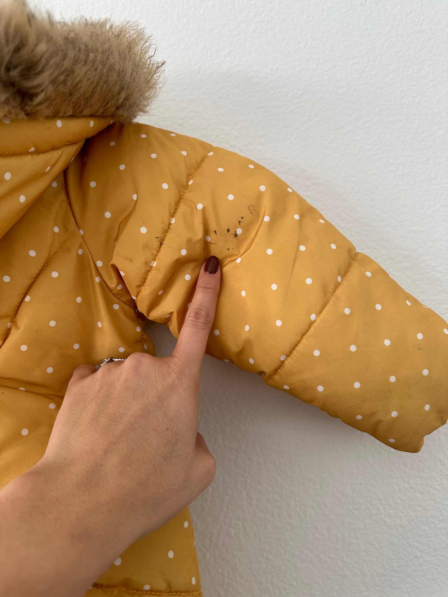 Zara yellow winter coat (4/5)
