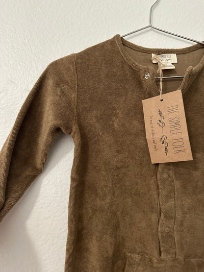 The simple folk terry long John in walnut || 2/3T