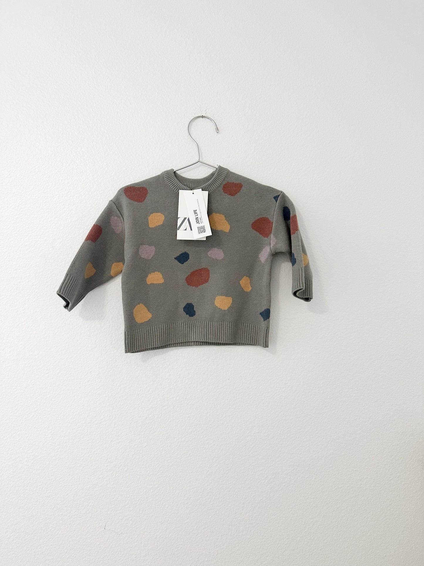 Zara knit printed sweatshirt 6/9