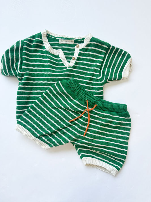 Fin & Vince knit stripe set ||6/7Y
