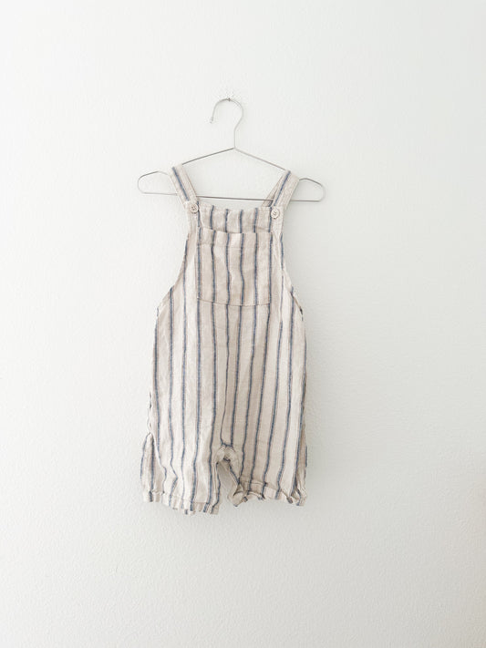 Zara striped shortalls || 2/3