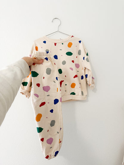 Zara multi colored jogging set || 3/4
