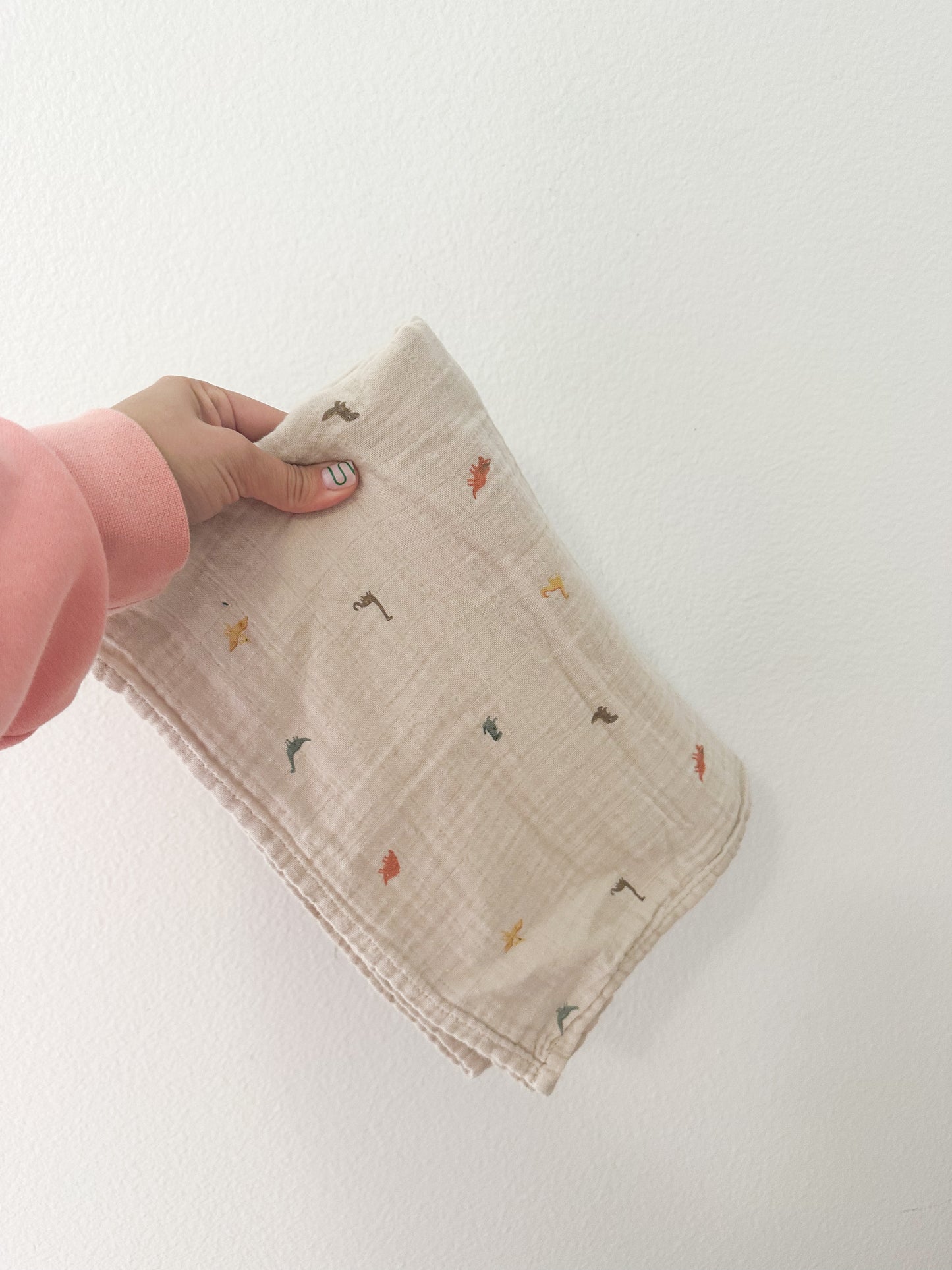 Mushie dinosaurs organic swaddle