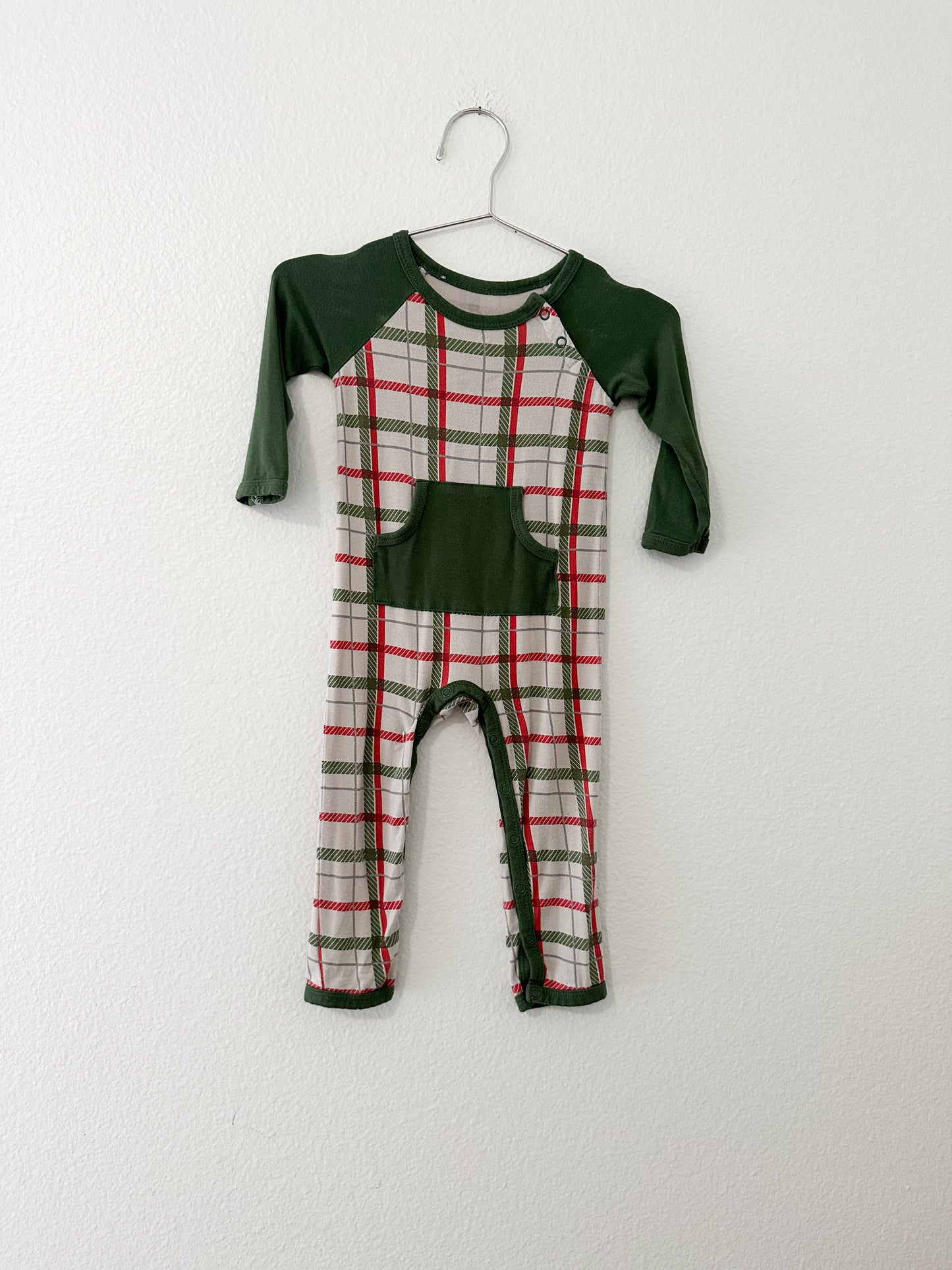Kyte plaid romper (6/12)