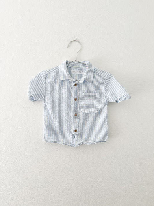 Zara striped collar shirt|| 9/12