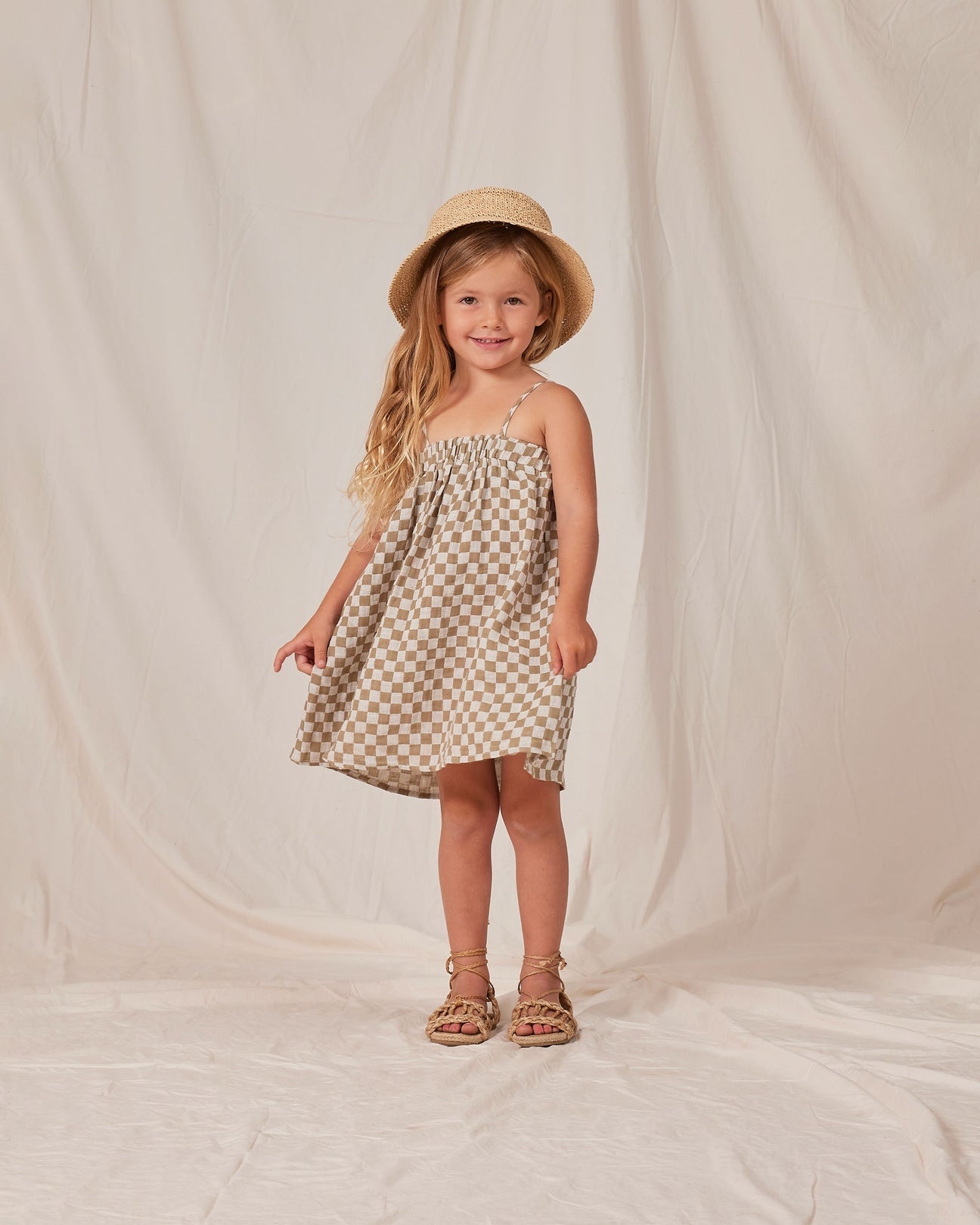 Rylee + Cru olive check mini dress || 2/3
