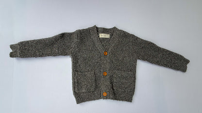 Rylee + Cru || grey knit cardigan || 12/18 months