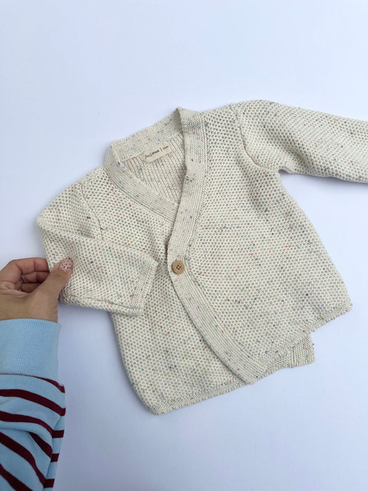 Fin and Vince confetti cardigan 6/12