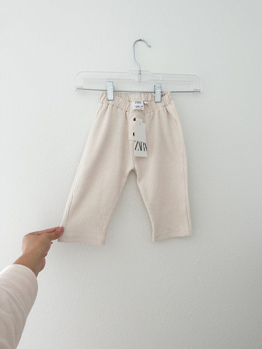 Zara white ribbed pants (12/18)
